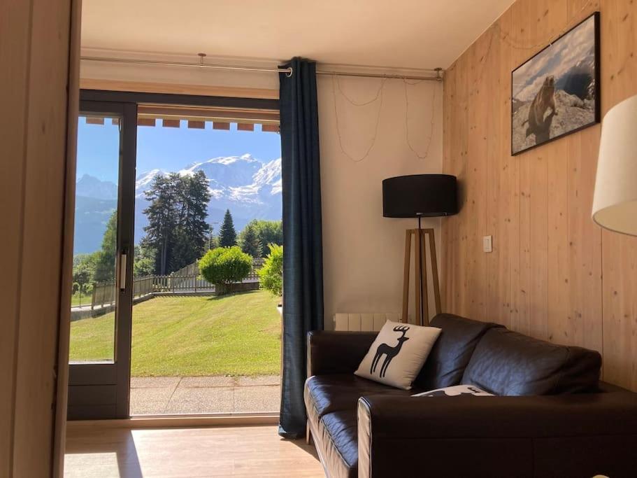 La Marmotte: Vue Mont Blanc, Terrasse, Parking Appartement Combloux Buitenkant foto