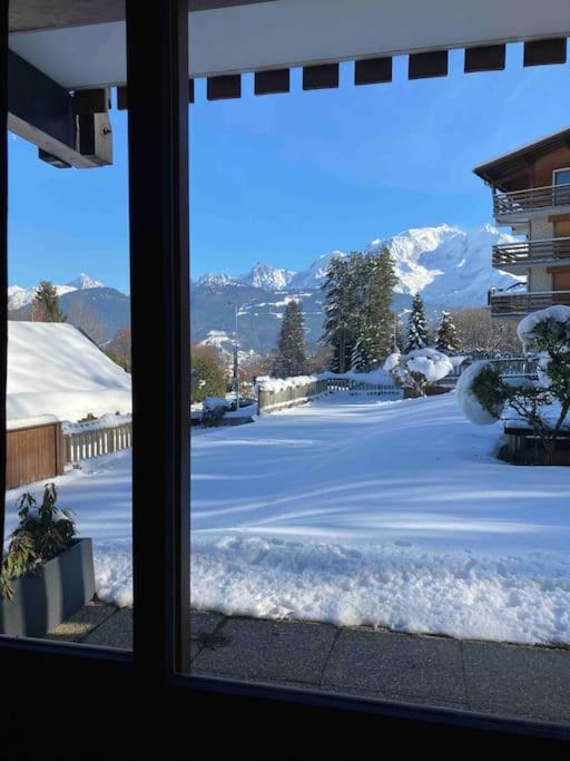 La Marmotte: Vue Mont Blanc, Terrasse, Parking Appartement Combloux Buitenkant foto