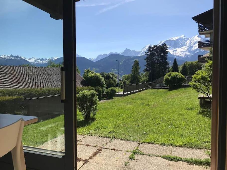 La Marmotte: Vue Mont Blanc, Terrasse, Parking Appartement Combloux Buitenkant foto