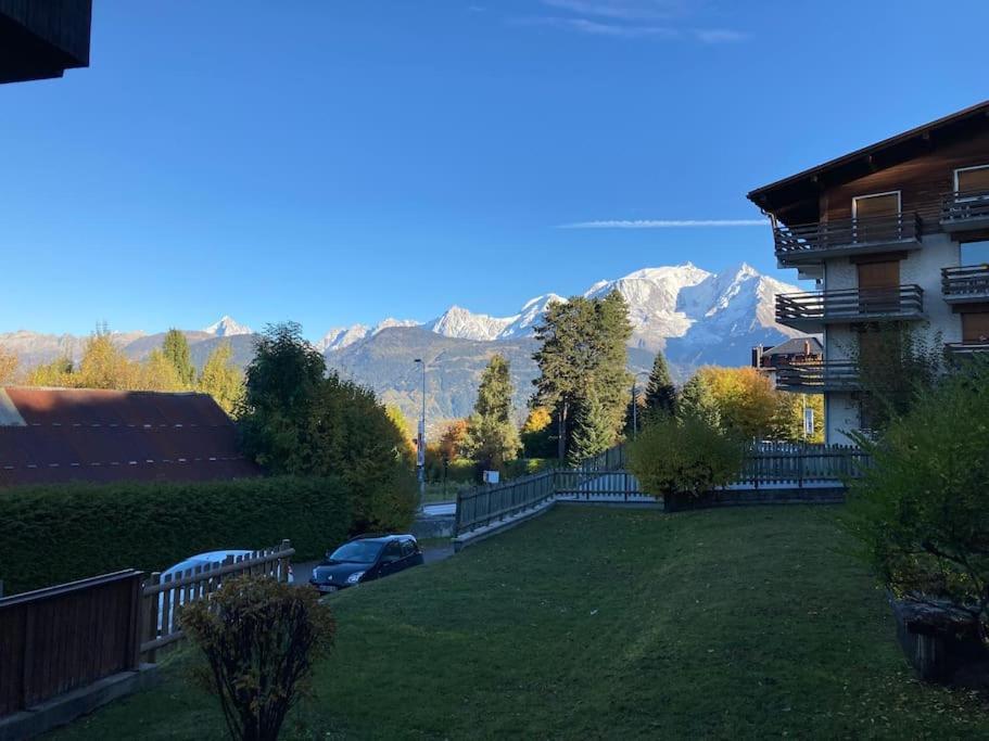 La Marmotte: Vue Mont Blanc, Terrasse, Parking Appartement Combloux Buitenkant foto