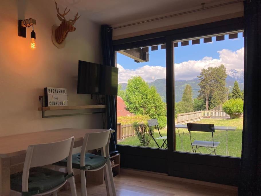 La Marmotte: Vue Mont Blanc, Terrasse, Parking Appartement Combloux Buitenkant foto