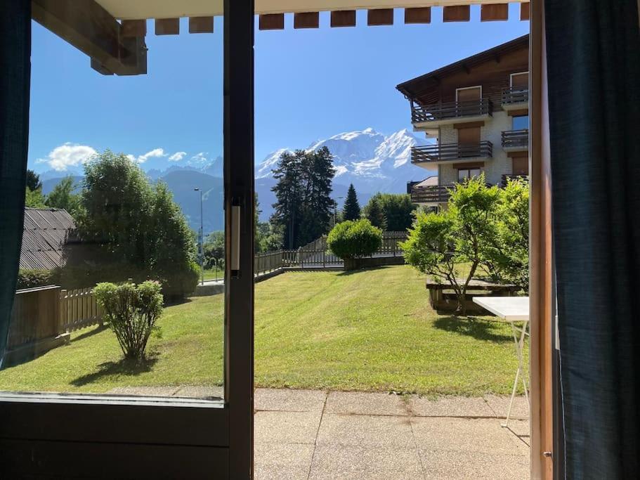 La Marmotte: Vue Mont Blanc, Terrasse, Parking Appartement Combloux Buitenkant foto