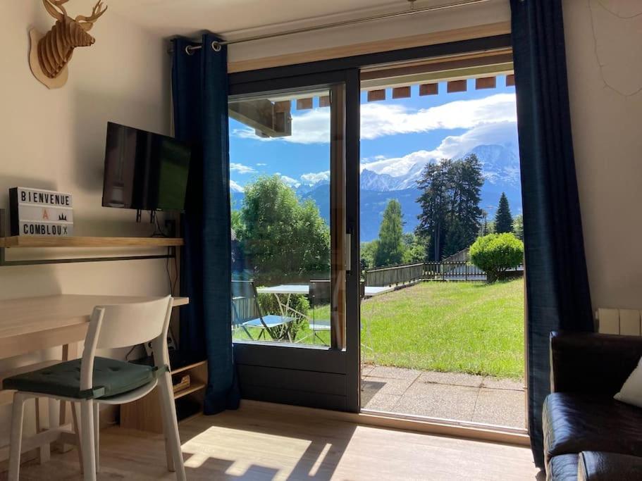 La Marmotte: Vue Mont Blanc, Terrasse, Parking Appartement Combloux Buitenkant foto